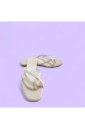 دمپائی بژ زنانه چرم مصنوعی FURIA SHOES - کد 834165287