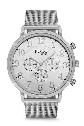 ساعت مچی سفید مردانه 41-45 میلی متر POLO Rucci - کد 768071745
