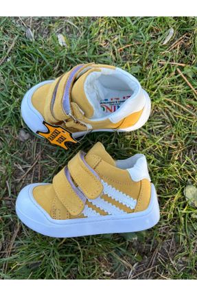 کفش کژوال زرد بچه گانه چرم طبیعی پاشنه کوتاه ( 4 - 1 cm ) پاشنه ساده کد 815933826