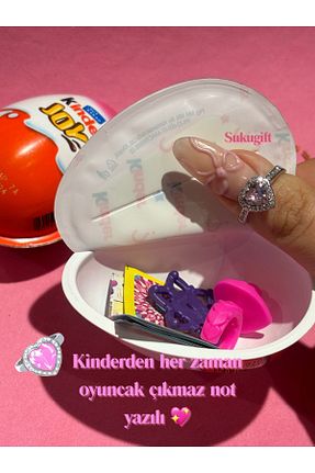 انگشتر جواهر صورتی زنانه زیرکن Sukugift - کد 806544272
