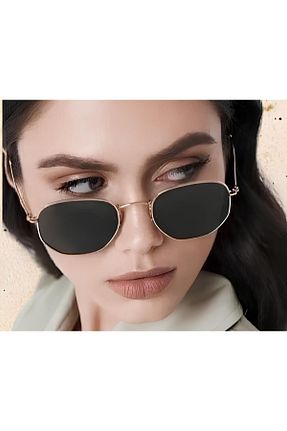 عینک آفتابی طلائی زنانه UV400 Genel Markalar - کد 834105636