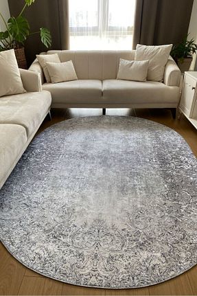 فرش طوسی زیره ضد لغزش VOPTEKS - کد 805890961