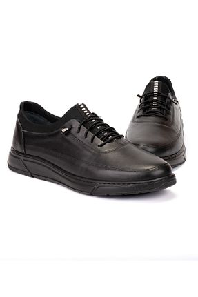 کفش پیاده روی مشکی مردانه چرم اصل ERN SHOES - کد 820482105