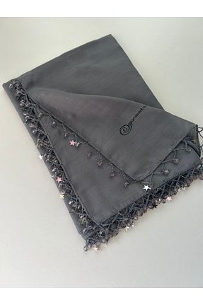 روسری طوسی پنبه ای GÜNBATILI - کد 811855940