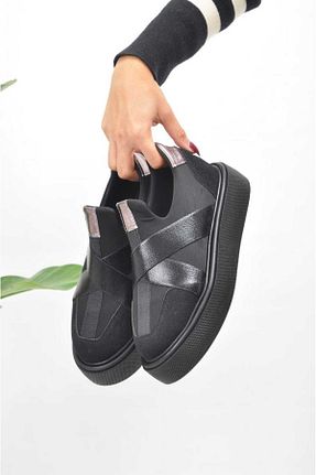 کفش اسنیکر مشکی زنانه بدون بند Elmas - کد 801740552