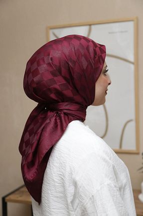 شال زرشکی زنانه پنبه ای ŞahTan - کد 830603796
