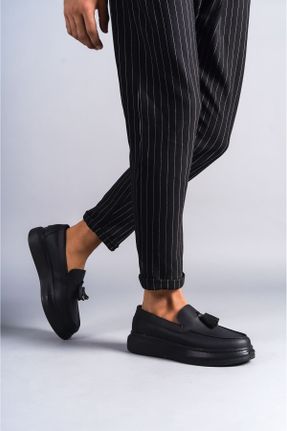 کفش کلاسیک مشکی مردانه جیر پاشنه کوتاه ( 4 - 1 cm ) پاشنه ساده کد 834345841