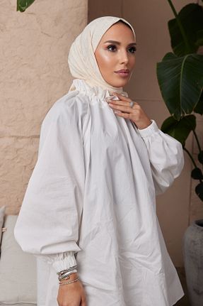 روسری بژ 100 x 100 chale monde - کد 834410559