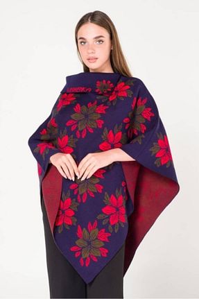 پانچو بنفش زنانه اکریلیک VISHENKA - کد 118963793