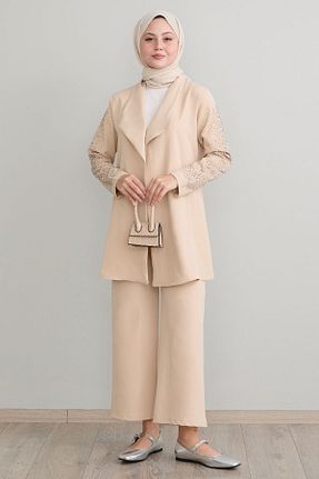 ست بالاتنه و پائین تنه حجاب طوسی زنانه Relaxed InStyle - کد 834428719