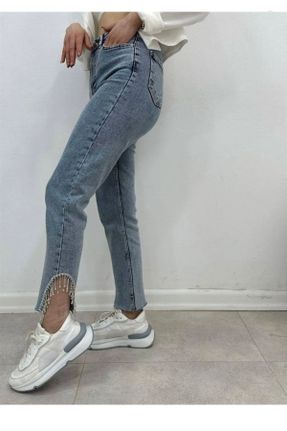 شلوار جین آبی زنانه فاق بلند جین استاندارد کد 834217898