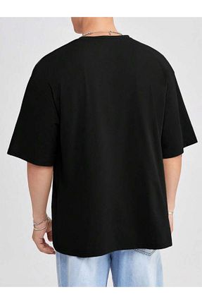 تیشرت مشکی مردانه اورسایز FAVORİST - کد 834487733