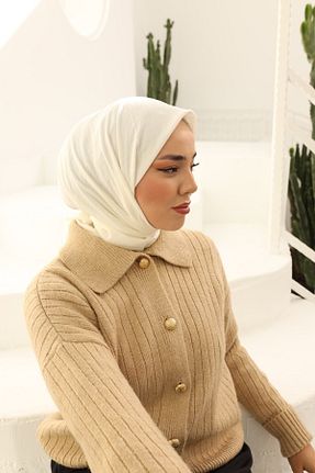 روسری بژ پنبه ای Silk Home - کد 832399171