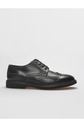 کفش کژوال مشکی مردانه چرم طبیعی پاشنه کوتاه ( 4 - 1 cm ) پاشنه ساده کد 93894346
