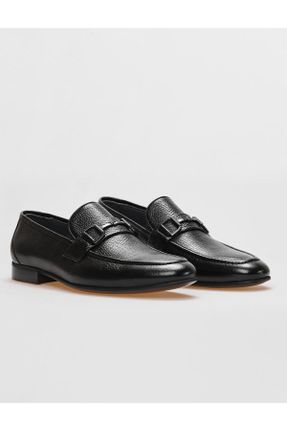 کفش کلاسیک مشکی مردانه چرم طبیعی پاشنه کوتاه ( 4 - 1 cm ) کد 791494347