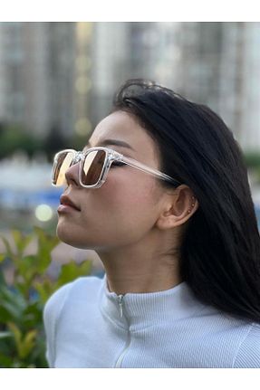 عینک آفتابی قهوه ای زنانه UV400 Toum - کد 742230330