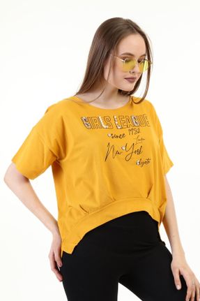تی شرت زرد زنانه کد 85965919