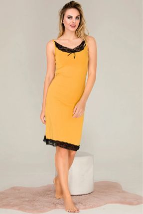 لباس شب زرد زنانه پنبه (نخی) کد 834119053