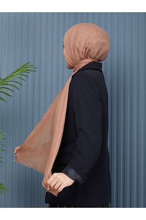 شال قهوه ای زنانه پلی استر Golden Rose - کد 834120211