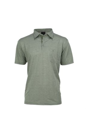 تی شرت سبز مردانه رگولار یقه پیراهنی پنبه (نخی) بیسیک کد 834193457