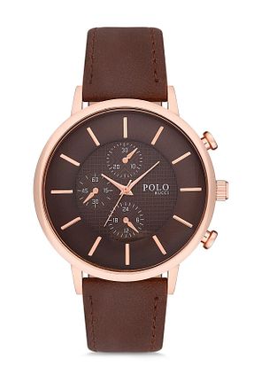 ساعت مچی قهوه ای مردانه 42 میلی متر POLO Rucci - کد 99981785