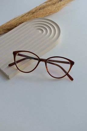 عینک محافظ نور آبی قهوه ای زنانه معدنی LOOKUP - کد 829056103