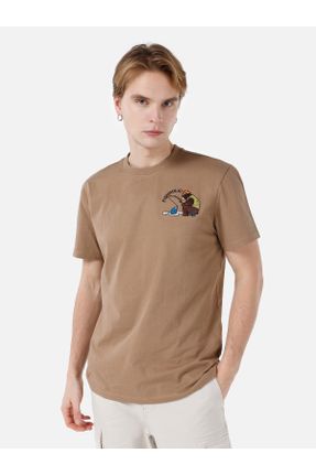 تی شرت طوسی مردانه رگولار یقه گرد کد 834252173