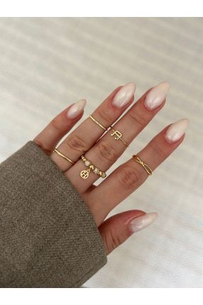 انگشتر جواهر سفید زنانه روکش طلا کد 834101329