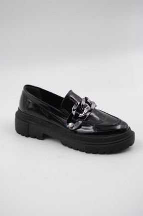 کفش کلاسیک مشکی زنانه چرم لاکی پاشنه کوتاه ( 4 - 1 cm ) پاشنه ساده کد 682186111