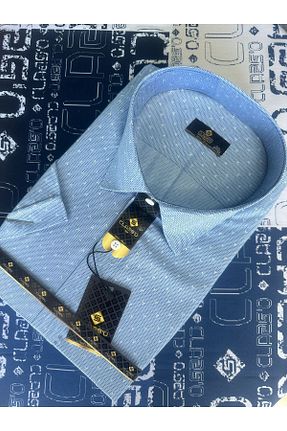 پیراهن سایز بزرگ آبی زنانه سایز بزرگ CLASSO - کد 834446757