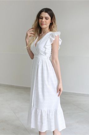 لباس سفید زنانه بافتنی کد 671393649