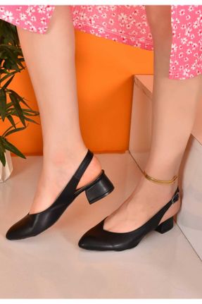 کفش پاشنه بلند کلاسیک مشکی زنانه پاشنه کوتاه ( 4 - 1 cm ) پاشنه ضخیم کد 804769613