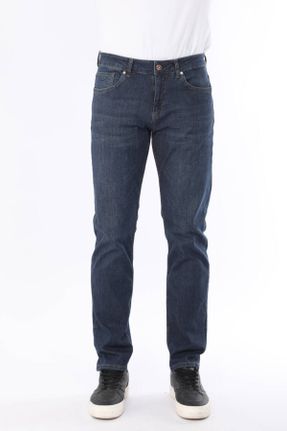 شلوار جین آبی مردانه پاچه رگولار جین استاندارد کد 300227277