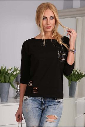 بادی مشکی زنانه یقه دوچرخه fasardi - کد 148420270
