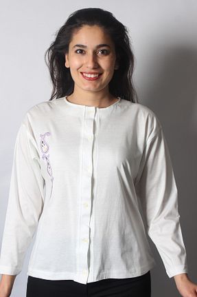 کت سفید زنانه رگولار Sude - کد 119780479