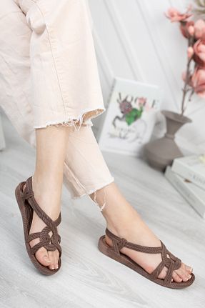 صندل متالیک زنانه پاشنه تخت StWenn - کد 92508114