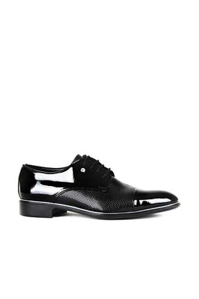 کفش کلاسیک مشکی مردانه چرم لاکی ALP SHOES - کد 121002742