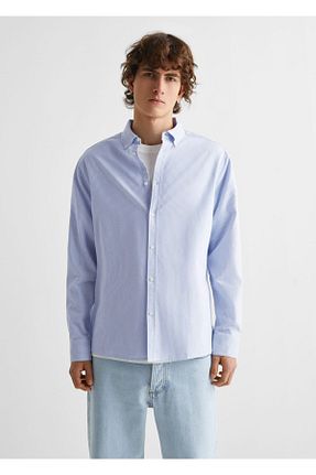 پیراهن آبی مردانه رگولار MANGO Teen - کد 787875955