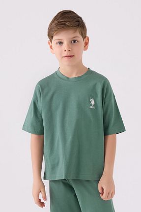 ست بالاتنه و پائین تنه نارنجی بچه گانه بافت U.S. Polo Assn. - کد 833583084