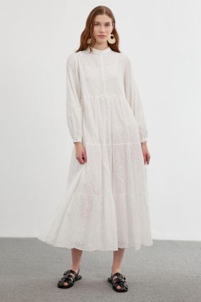 لباس سفید زنانه رگولار بافت کد 812884389