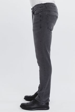 شلوار جین طوسی مردانه پاچه لوله ای فاق بلند جین استاندارد کد 234453681