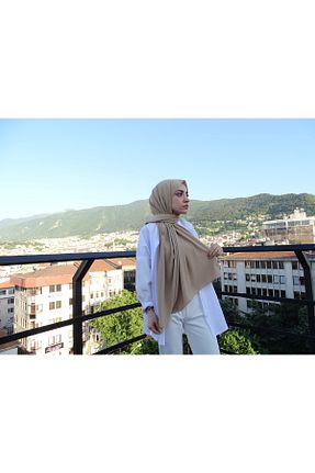 شال قهوه ای زنانه Medine İpeği Aksesuar - کد 834519811