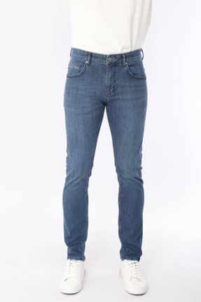 شلوار جین آبی مردانه پاچه رگولار جین استاندارد کد 300165346