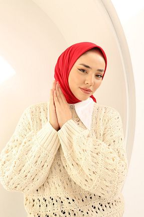 روسری قرمز پنبه ای Silk Home - کد 832399289