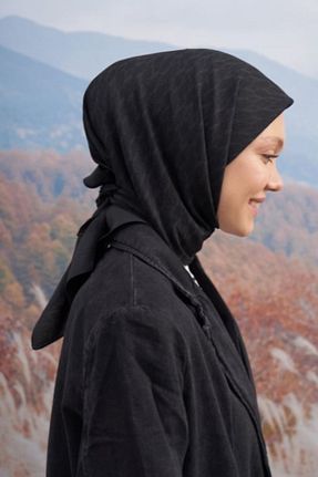 روسری مشکی پلی استر ARMANDA - کد 834543249
