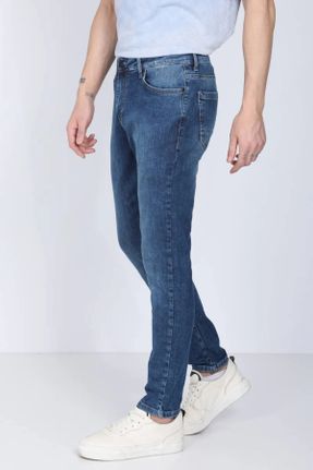 شلوار جین آبی مردانه پاچه رگولار جین استاندارد کد 104210724