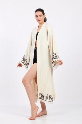 کیمونو و کافتان رنگی زنانه پنبه ای devirhesapdevri - کد 834550752