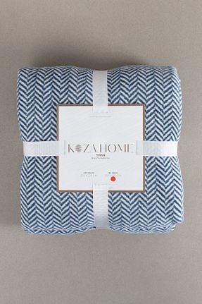 پتو تکنفره آبی پنبه ای Koza Home - کد 448043610