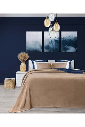پتو تکنفره قهوه ای پشم Koza Home - کد 339115135