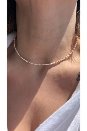 گردنبند جواهر طلائی زنانه برنز کد 711539612
